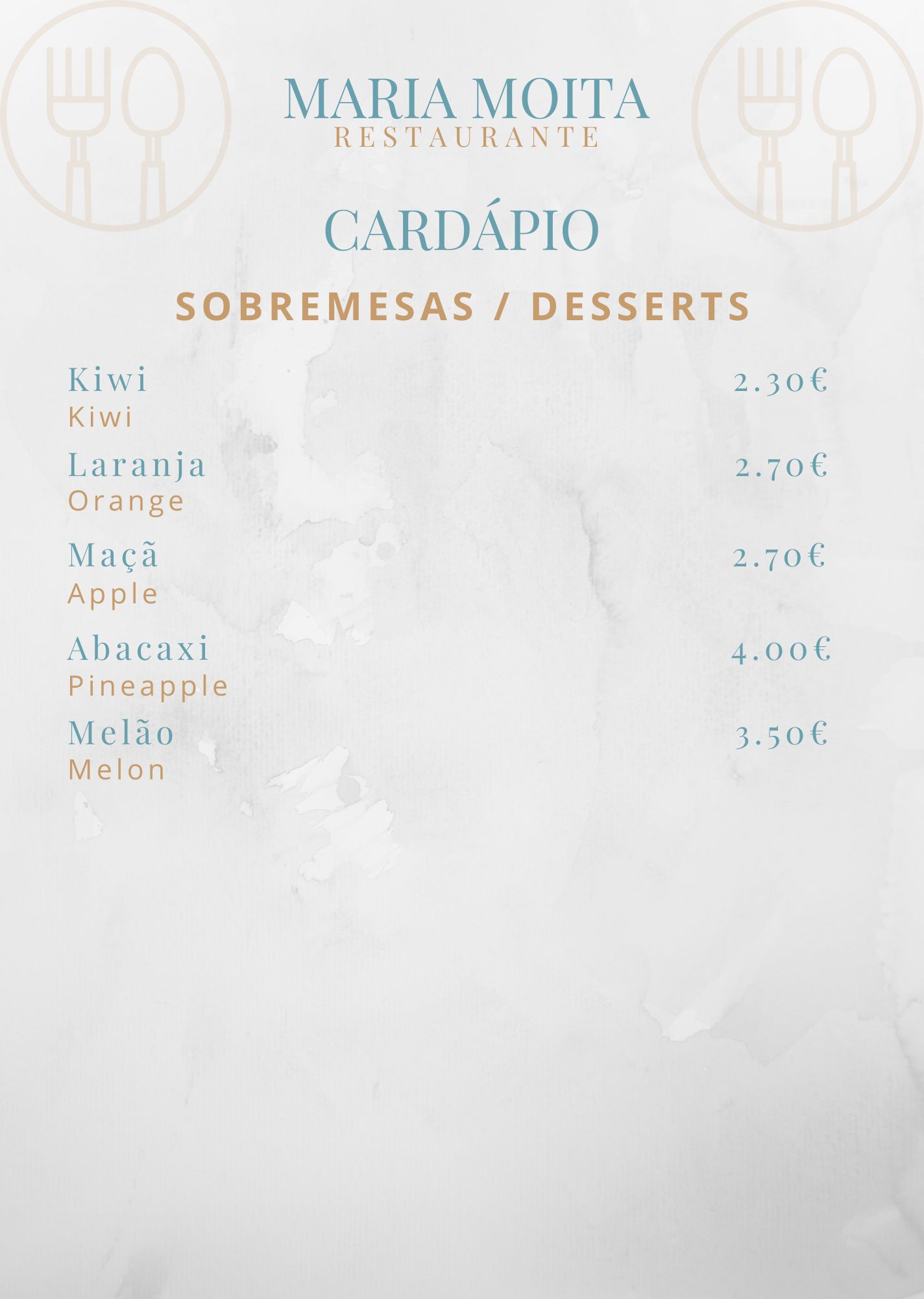 Cardapio Maria Moita Restaurante