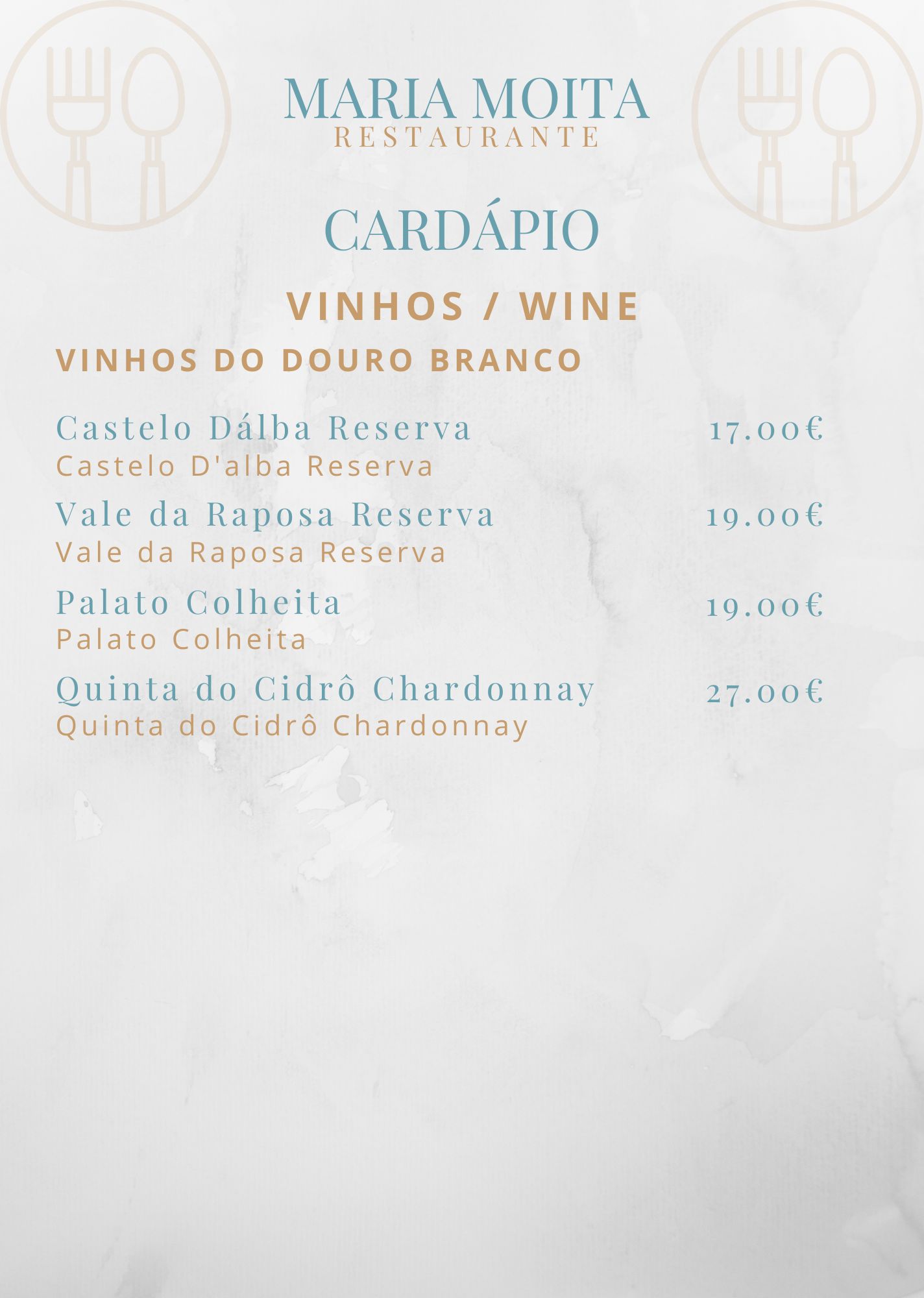 Cardapio Maria Moita Restaurante