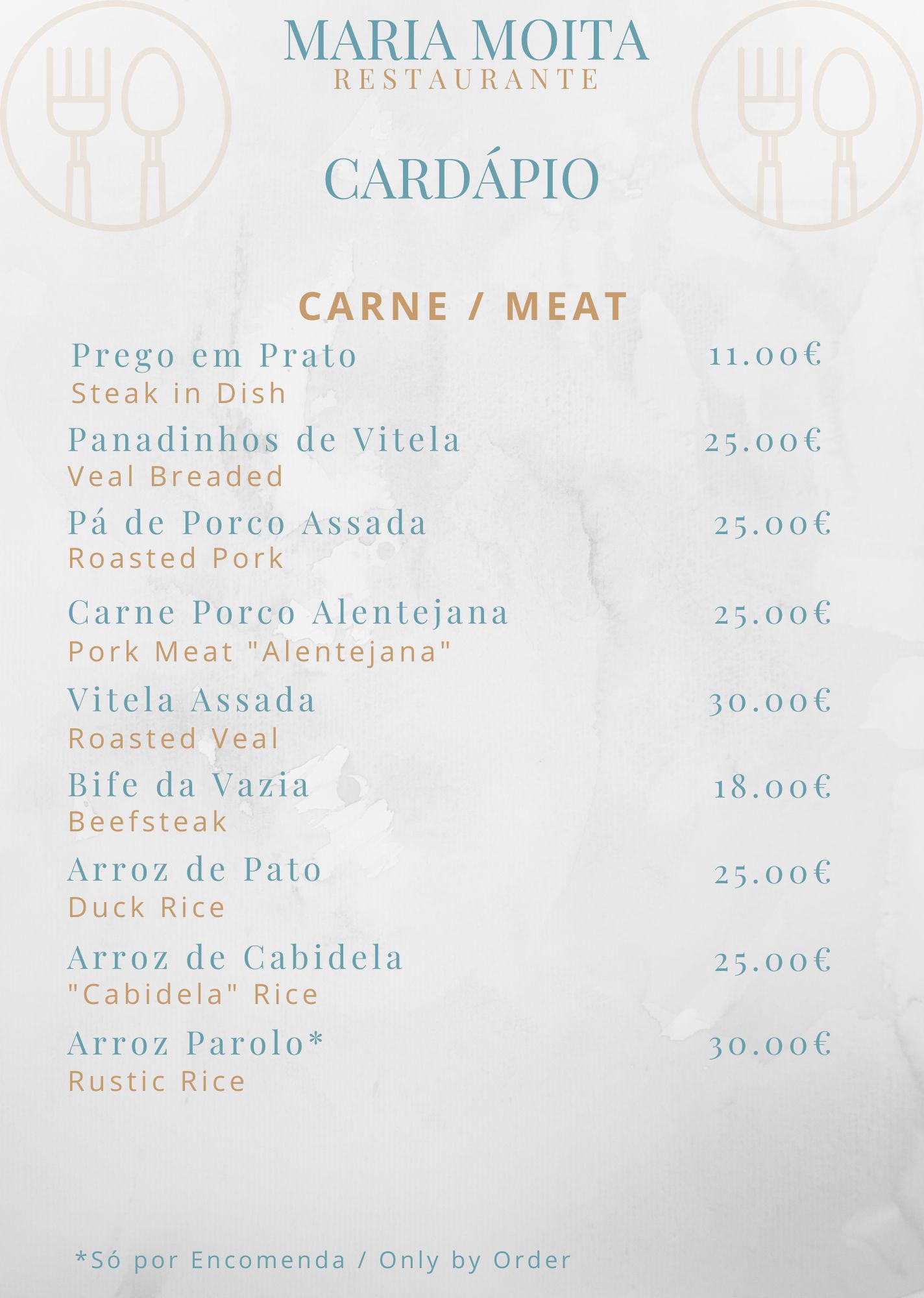 Cardapio Maria Moita Restaurante